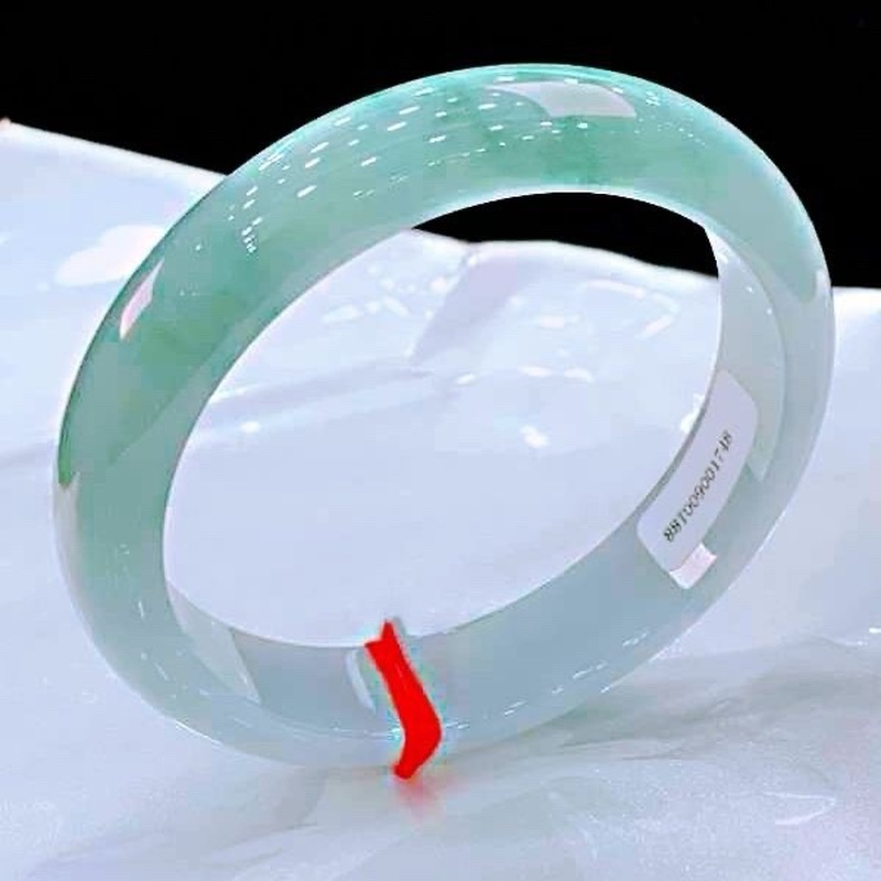 Bracelets - 미얀마, 여성용 천연 얼음옥, 연녹색 옥