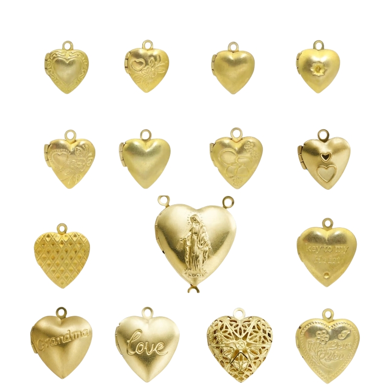 BoYuTe (50 개/몫) 금속 황동 하트 모양의 사 - Heart Locket Necklace Photo 리뷰 및 가격