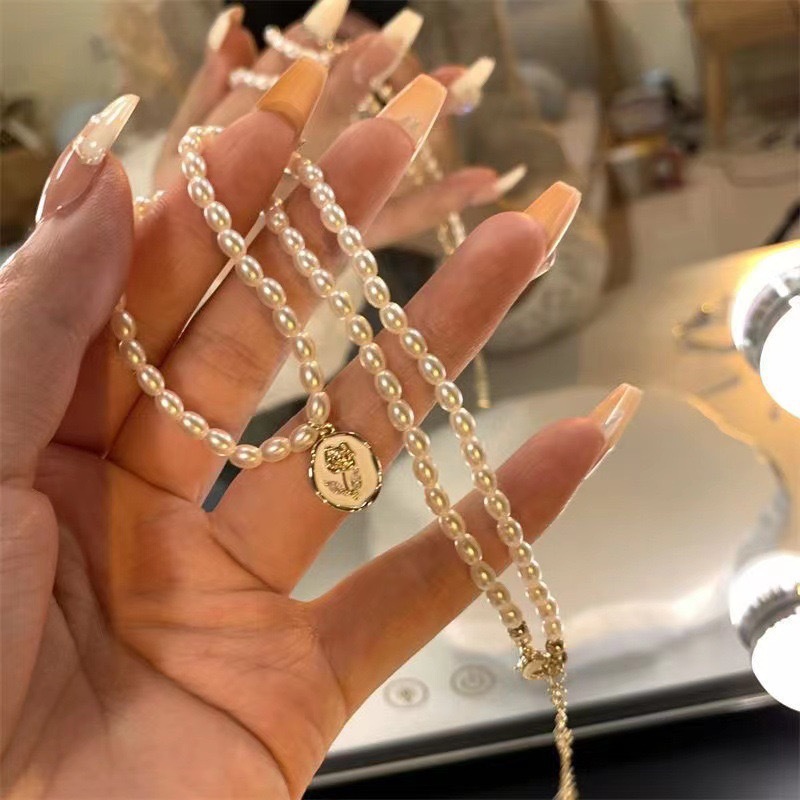프랑스 빈티지 모조 바로크 진주 초커 빈티지 골드 컬러 - Pearl Choker Necklace Vintage 리뷰 및 가격