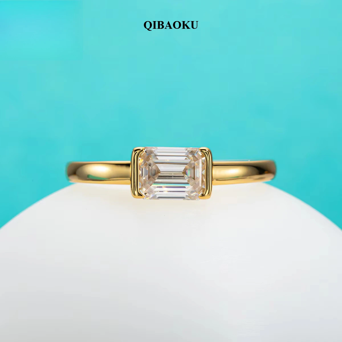 FCGJHW 1캐럿 에메랄드 컷, D 컬러 모이사나이트 - Moissanite Engagement Ring 1 Carat 리뷰 및 가격
